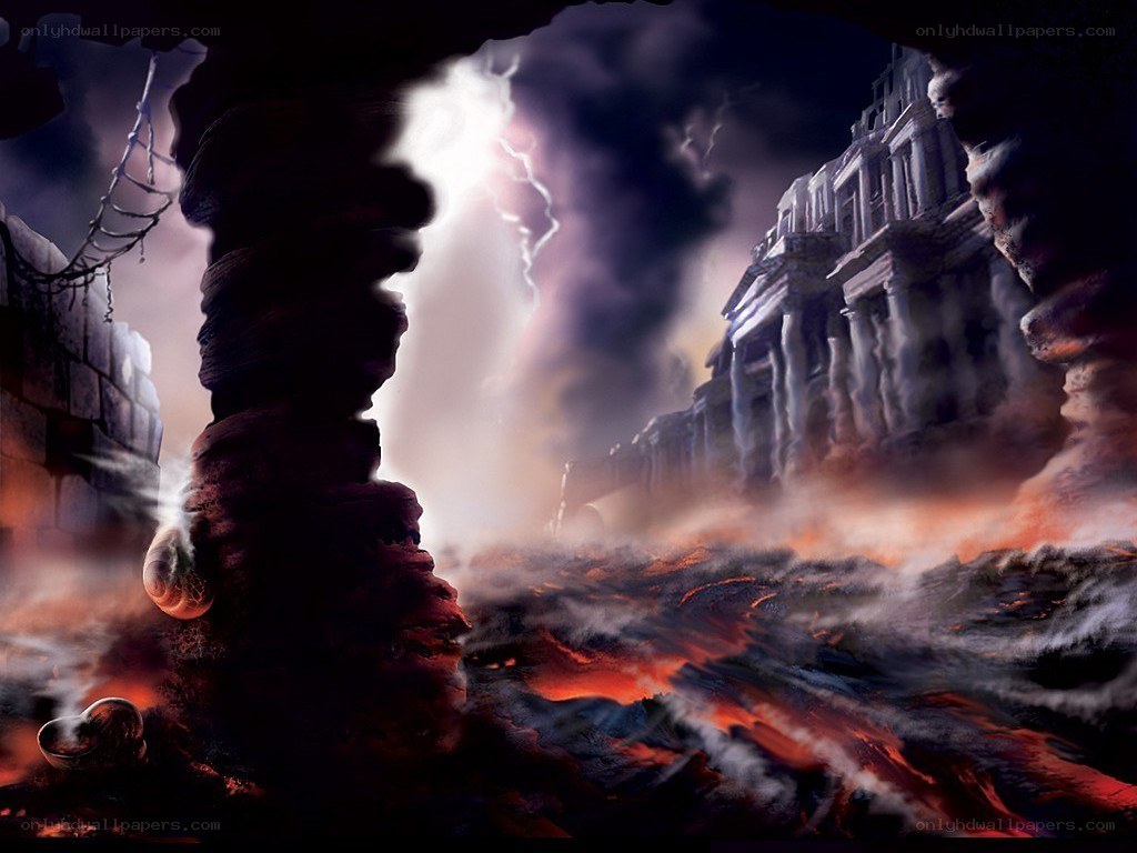 Apocalyptic city ruins