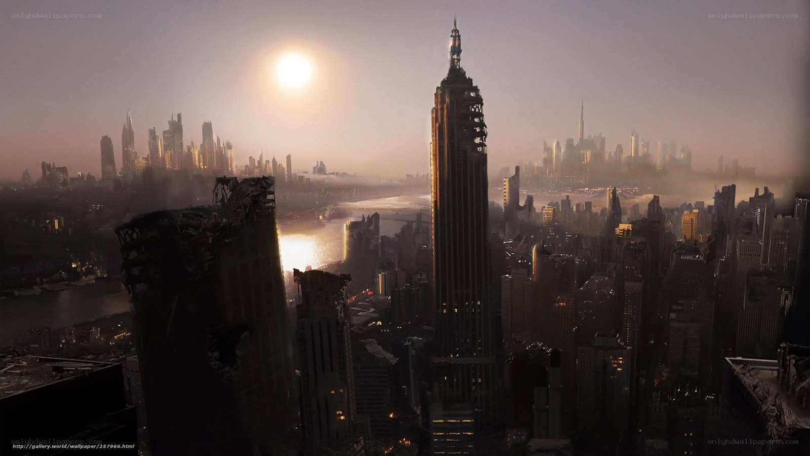 apocalyptic city skyline