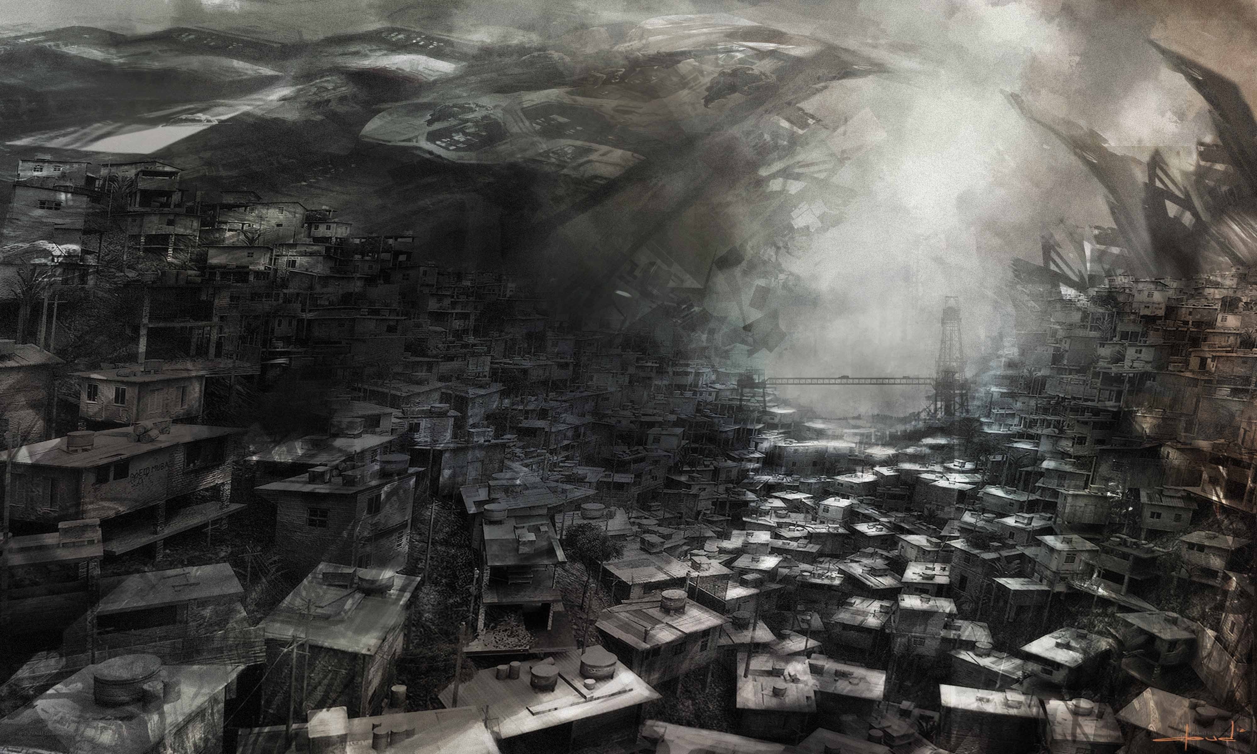 apocalyptic cityscape concept