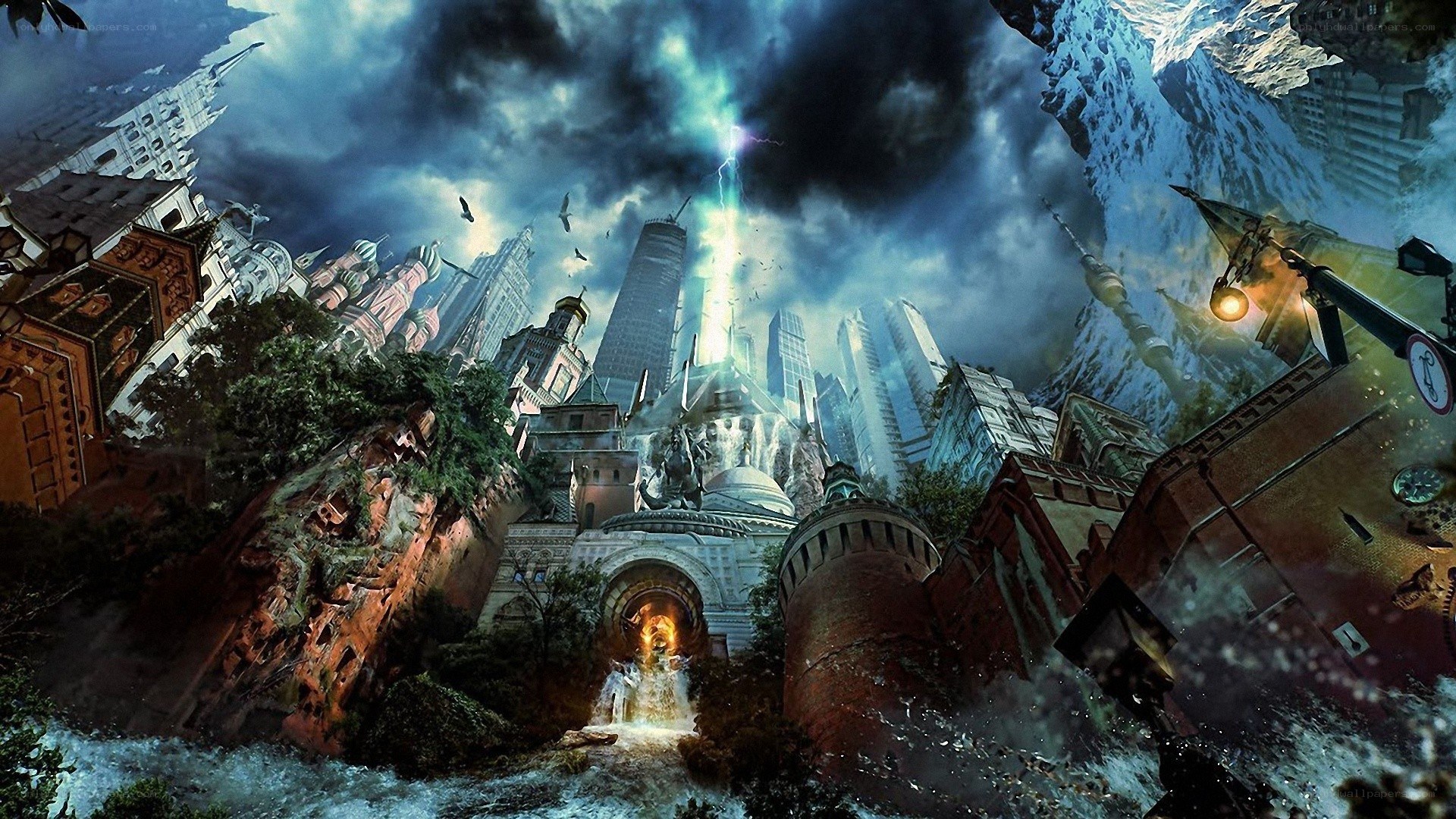 apocalyptic cityscape fantasy