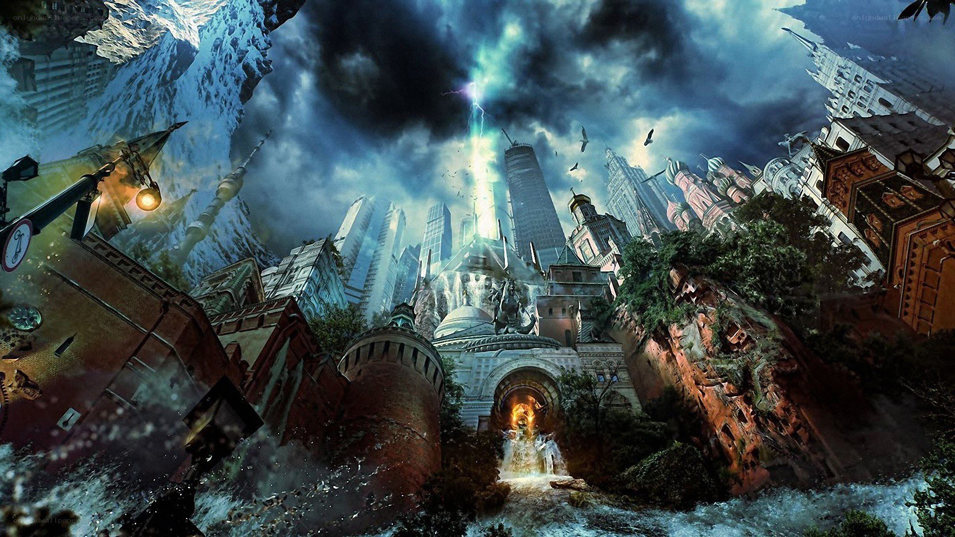 apocalyptic cityscape fantasy