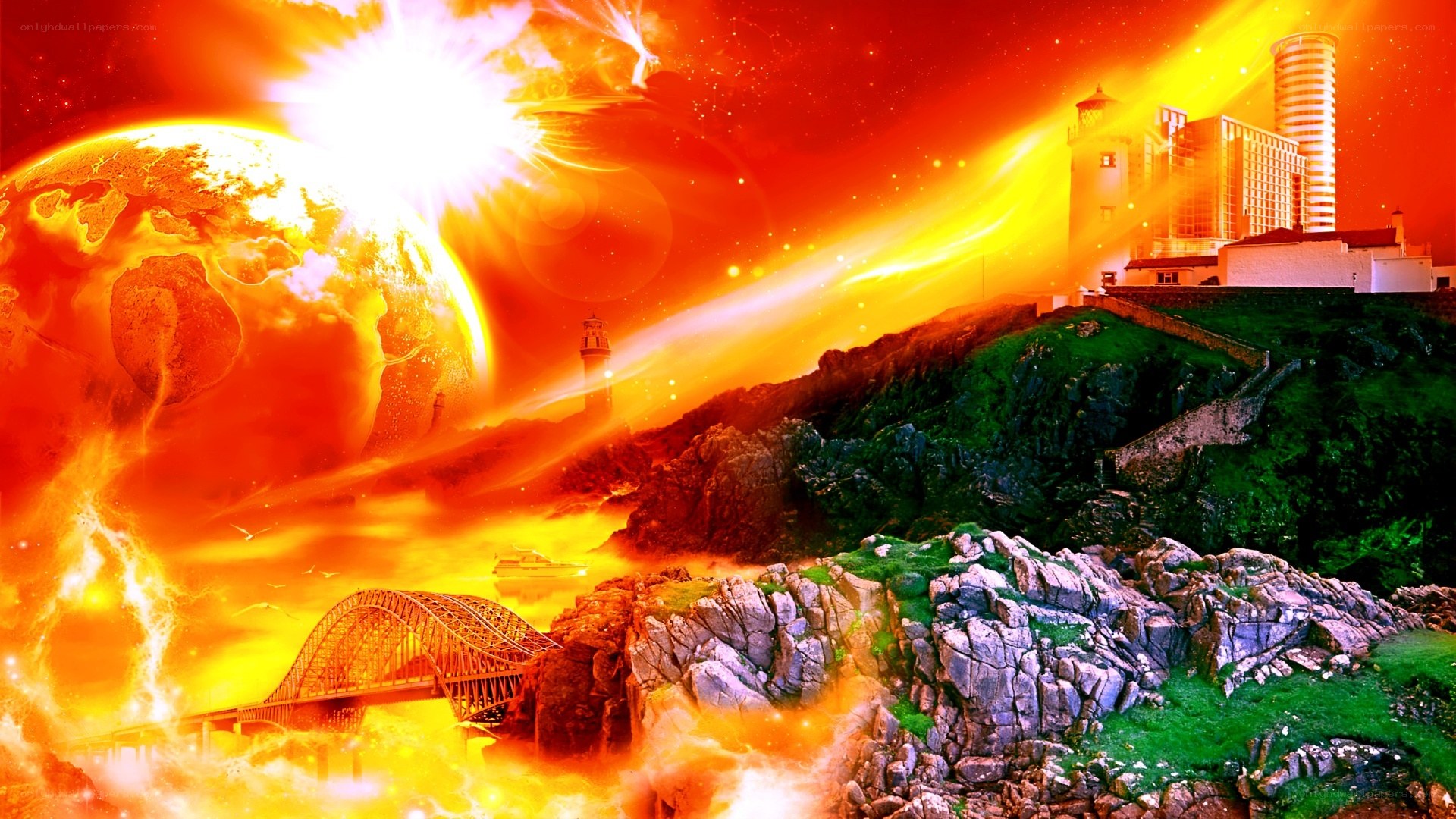 apocalyptic coastal scene