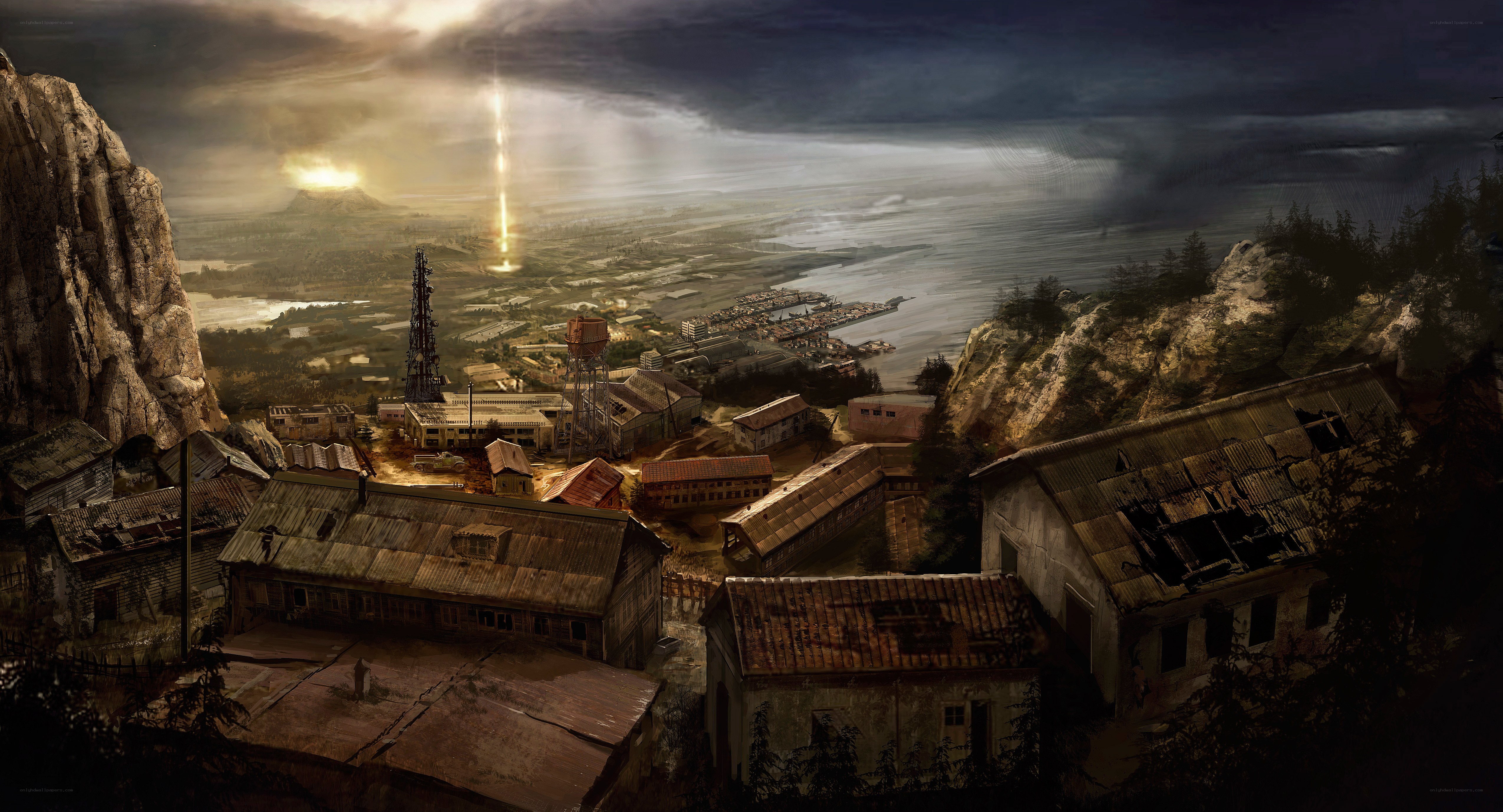 apocalyptic coastal town