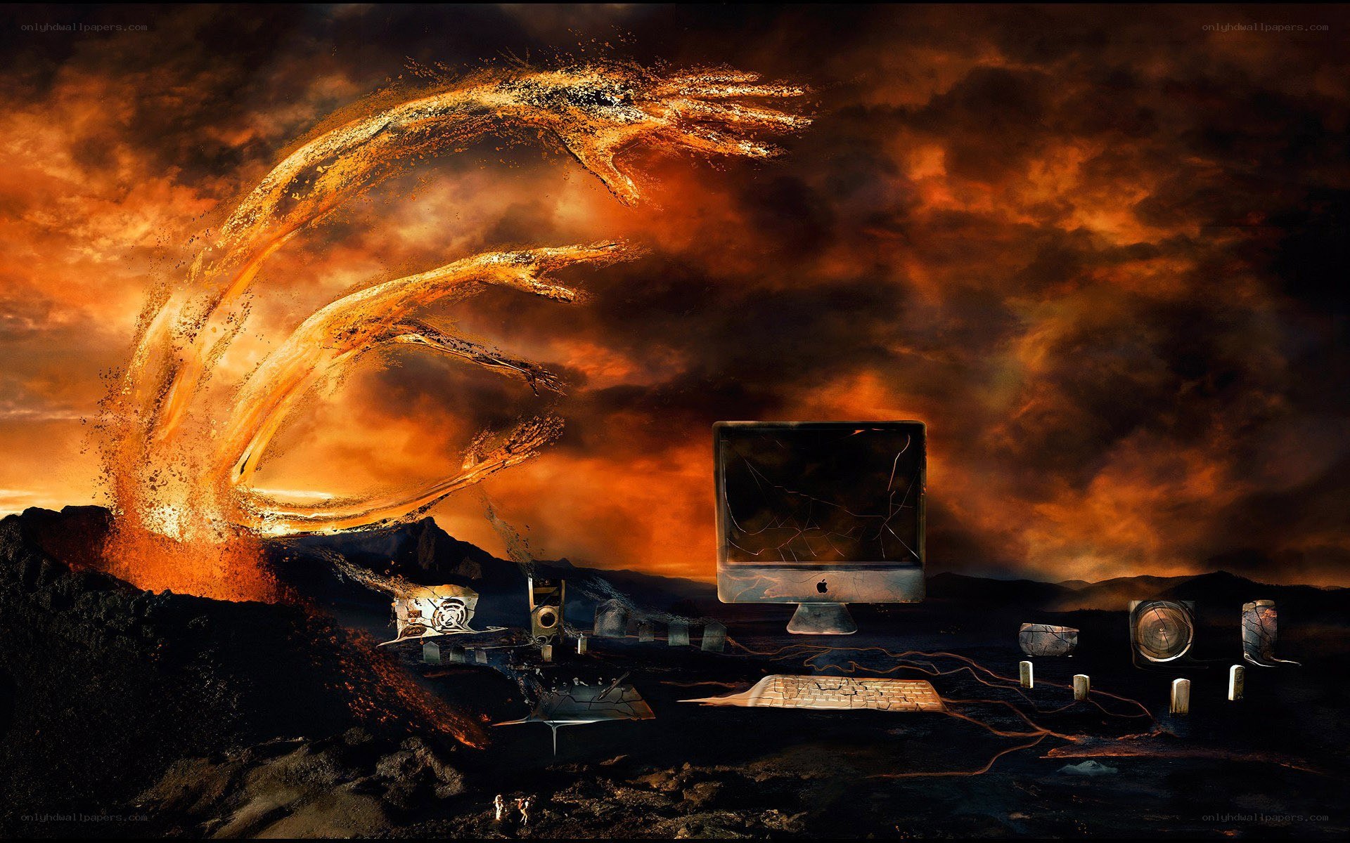 Apocalyptic computer landscape