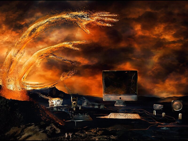 Apocalyptic computer landscape