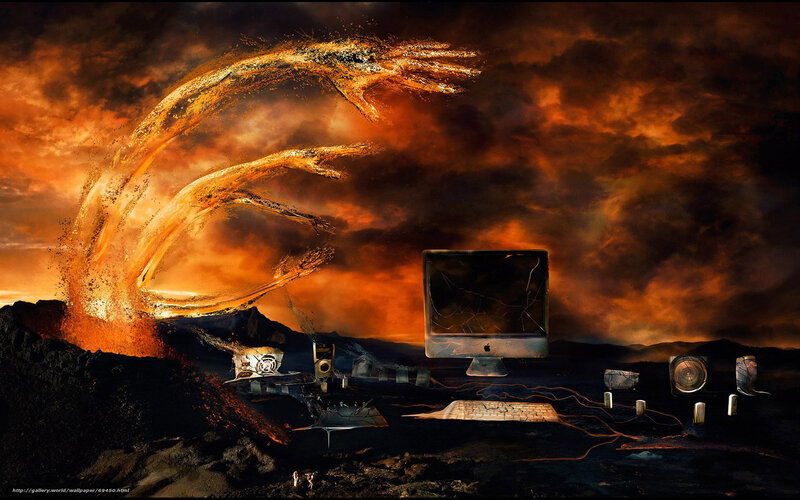 Apocalyptic computer landscape
