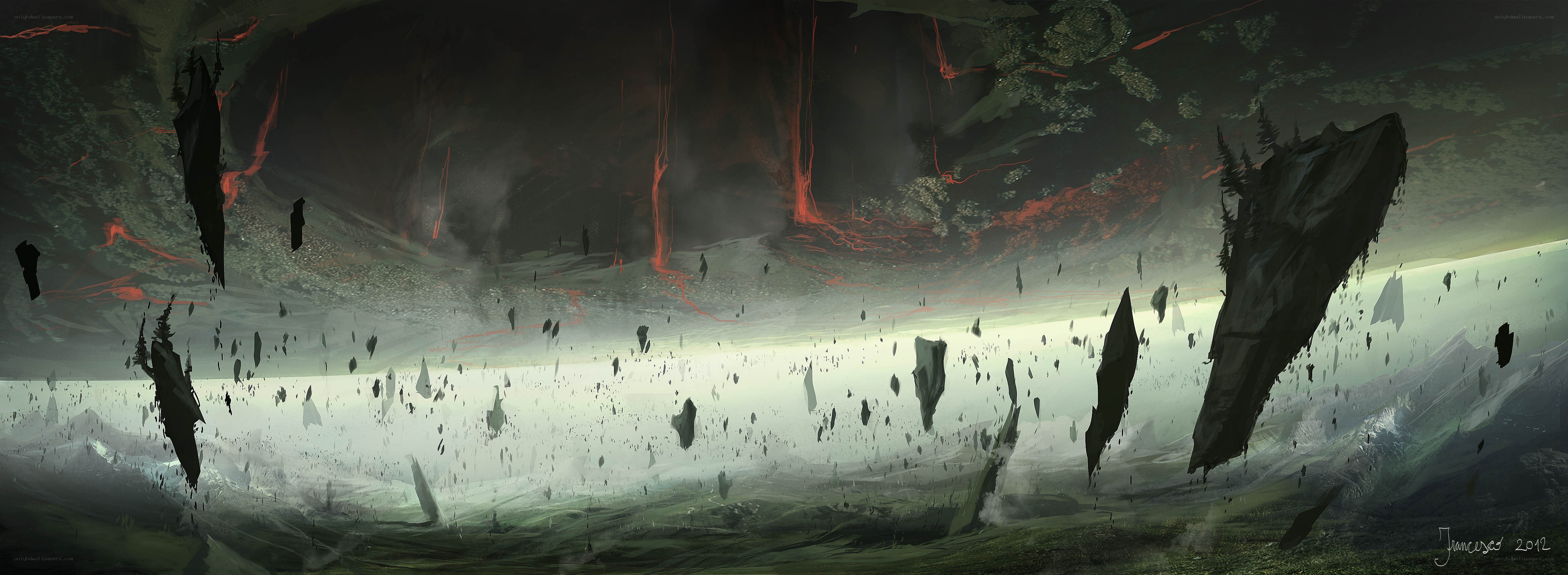 apocalyptic floating landscape