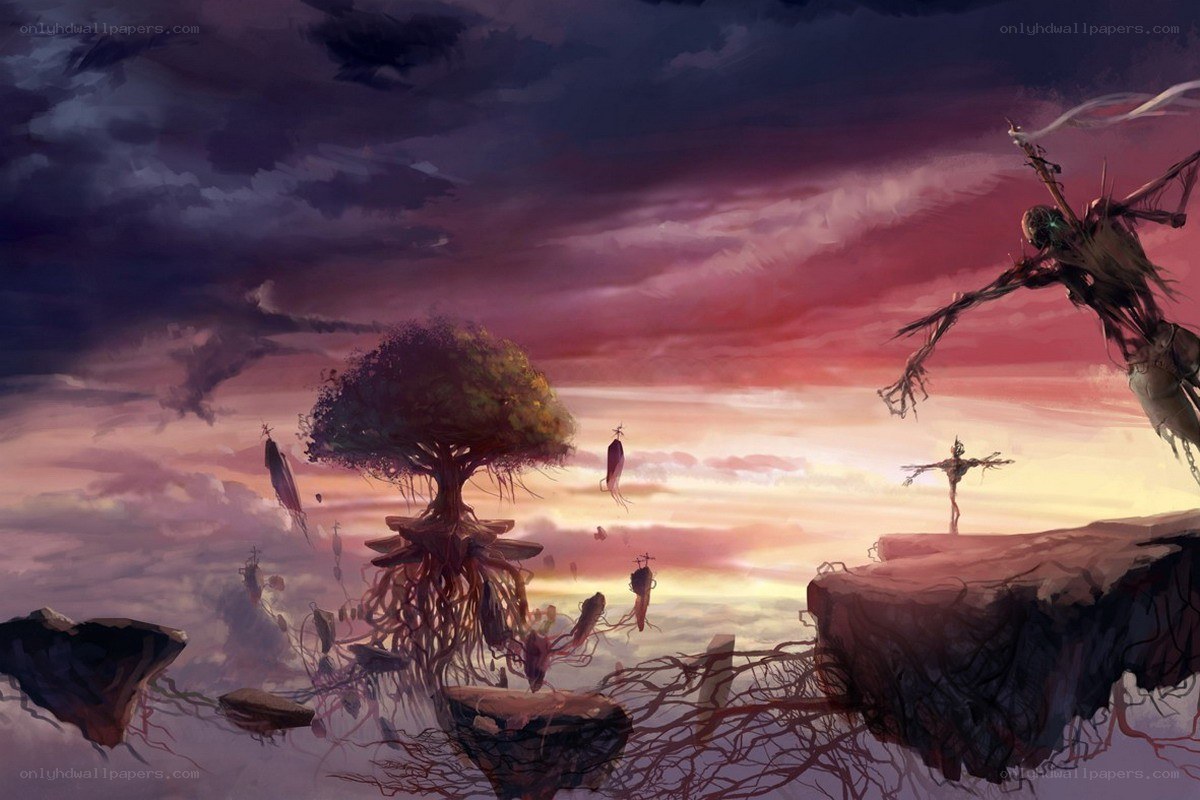 apocalyptic floating landscape
