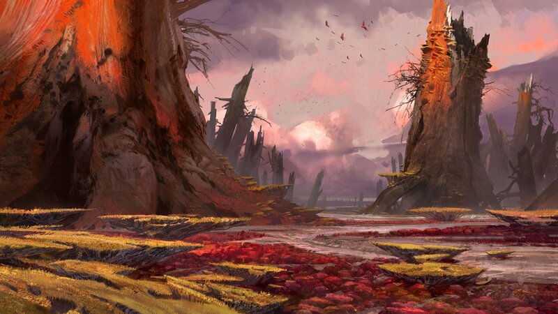 apocalyptic forest landscape
