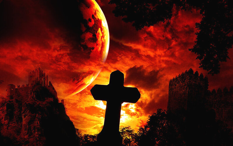 apocalyptic graveyard scene