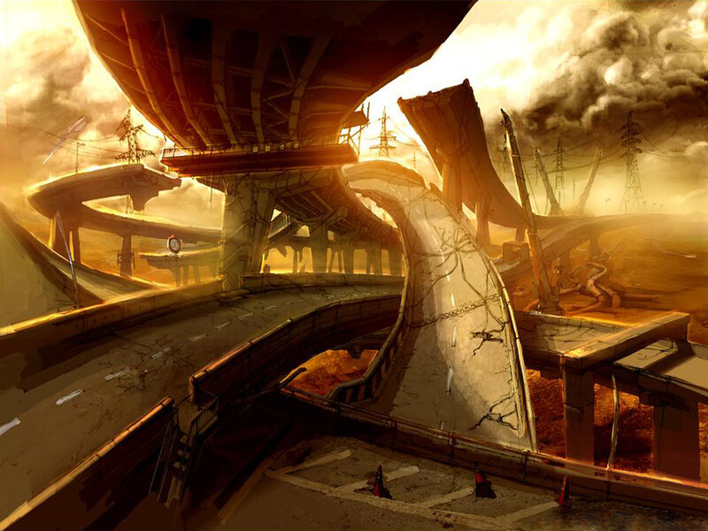 Apocalyptic highway collapse
