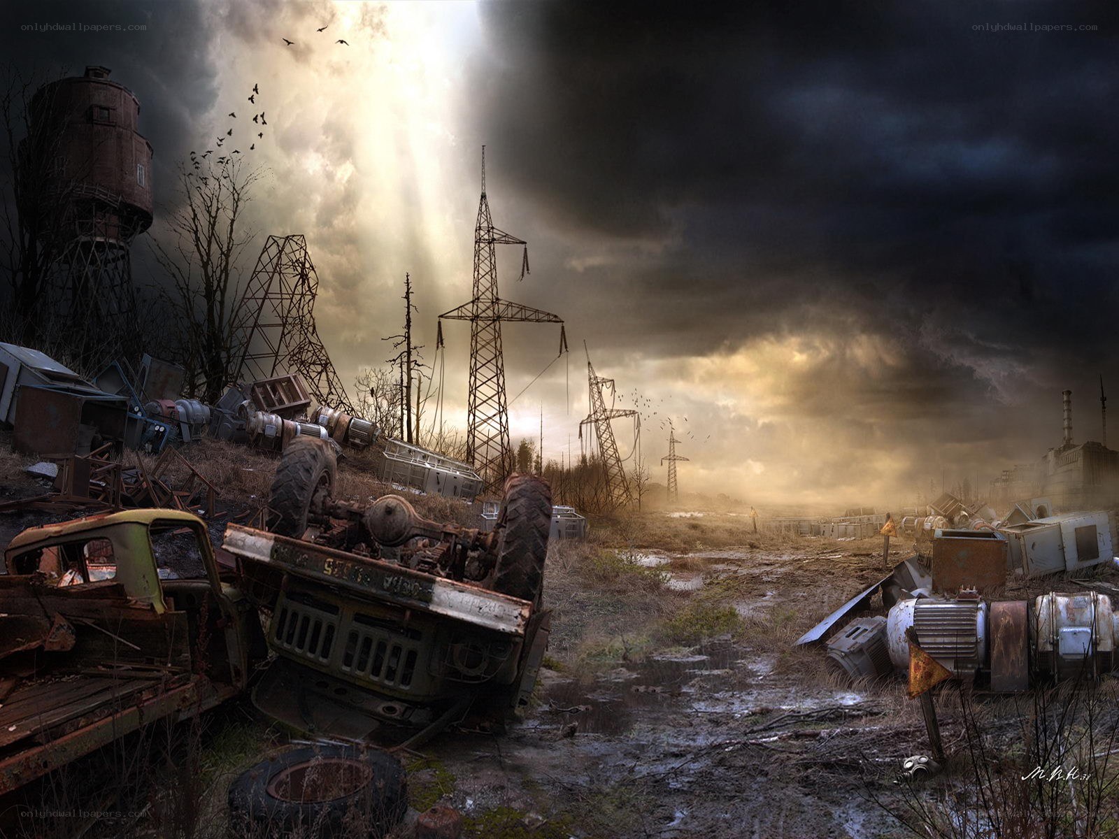 apocalyptic industrial wasteland