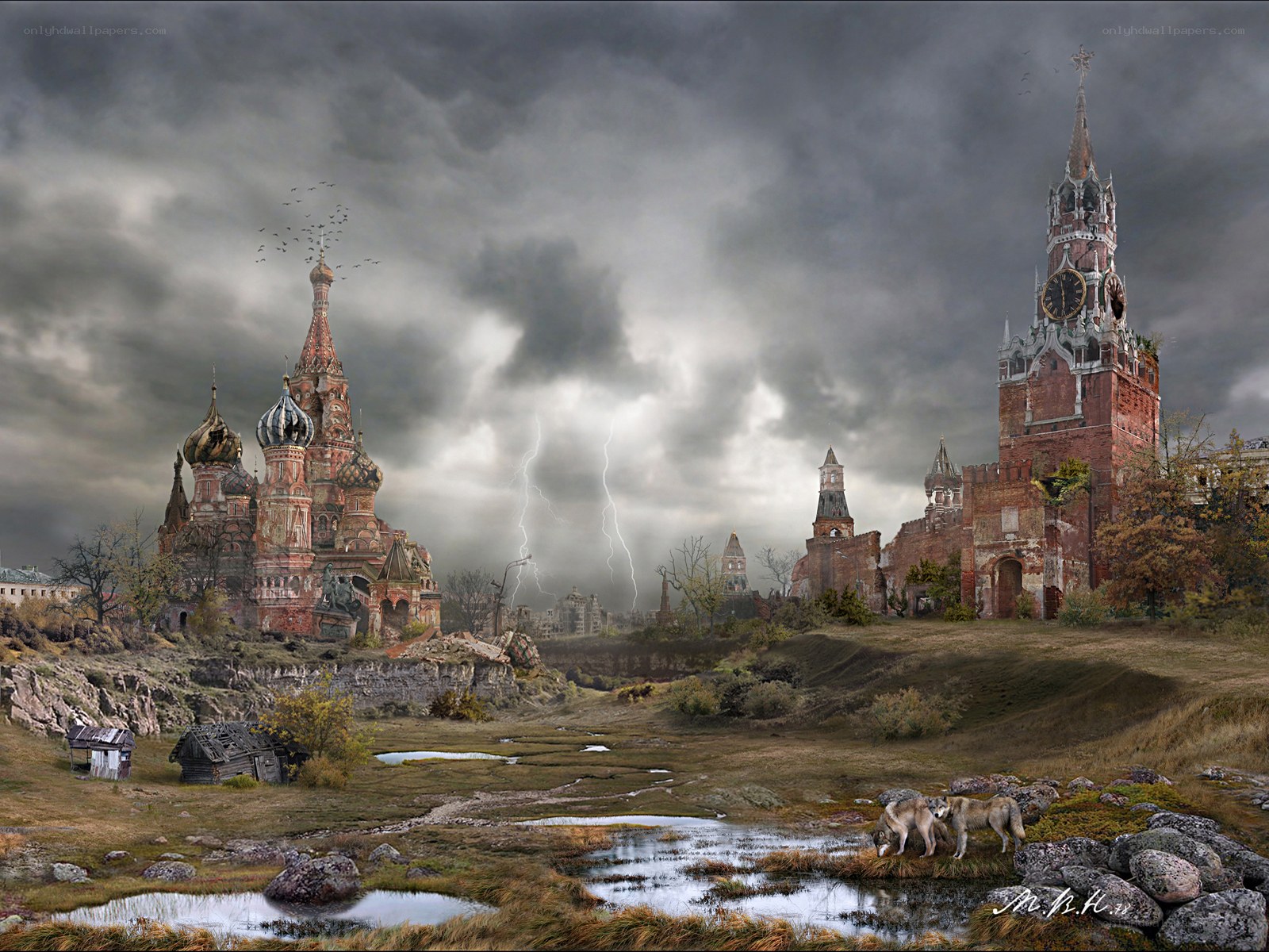 Apocalyptic Moscow landscape