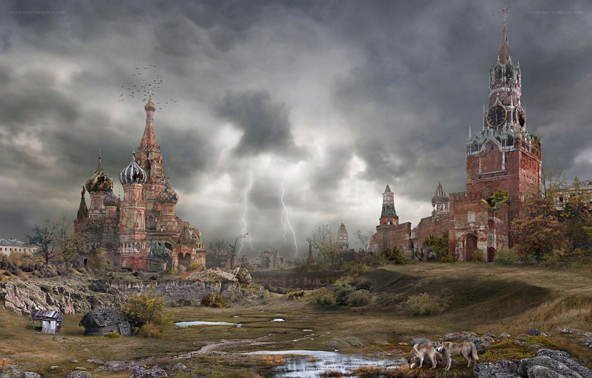Apocalyptic Moscow landscape