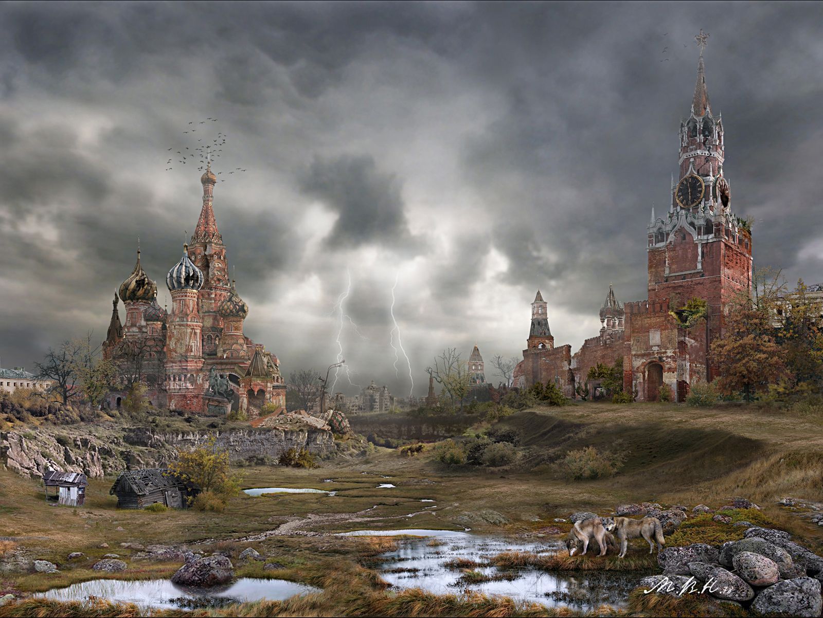 Apocalyptic Moscow landscape