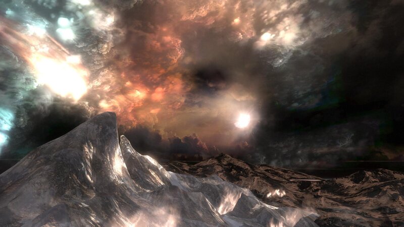 apocalyptic mountain landscape