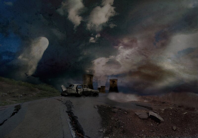 Apocalyptic road scene