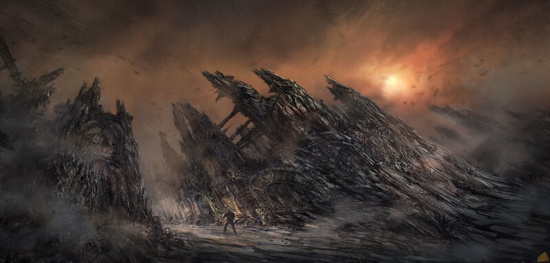 apocalyptic ruin landscape