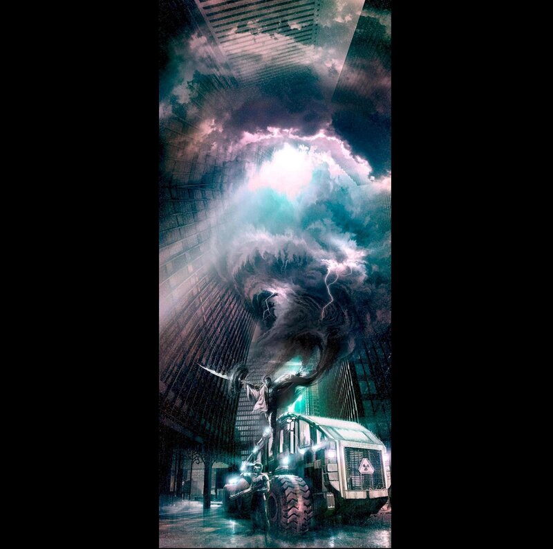Apocalyptic storm over city