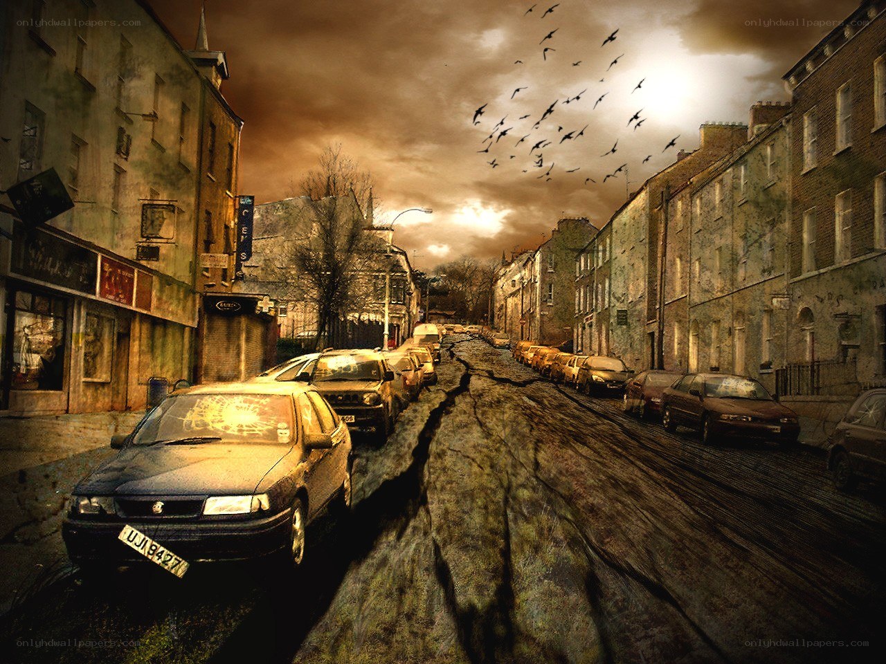 apocalyptic street scene
