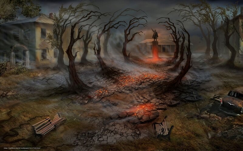 apocalyptic town square