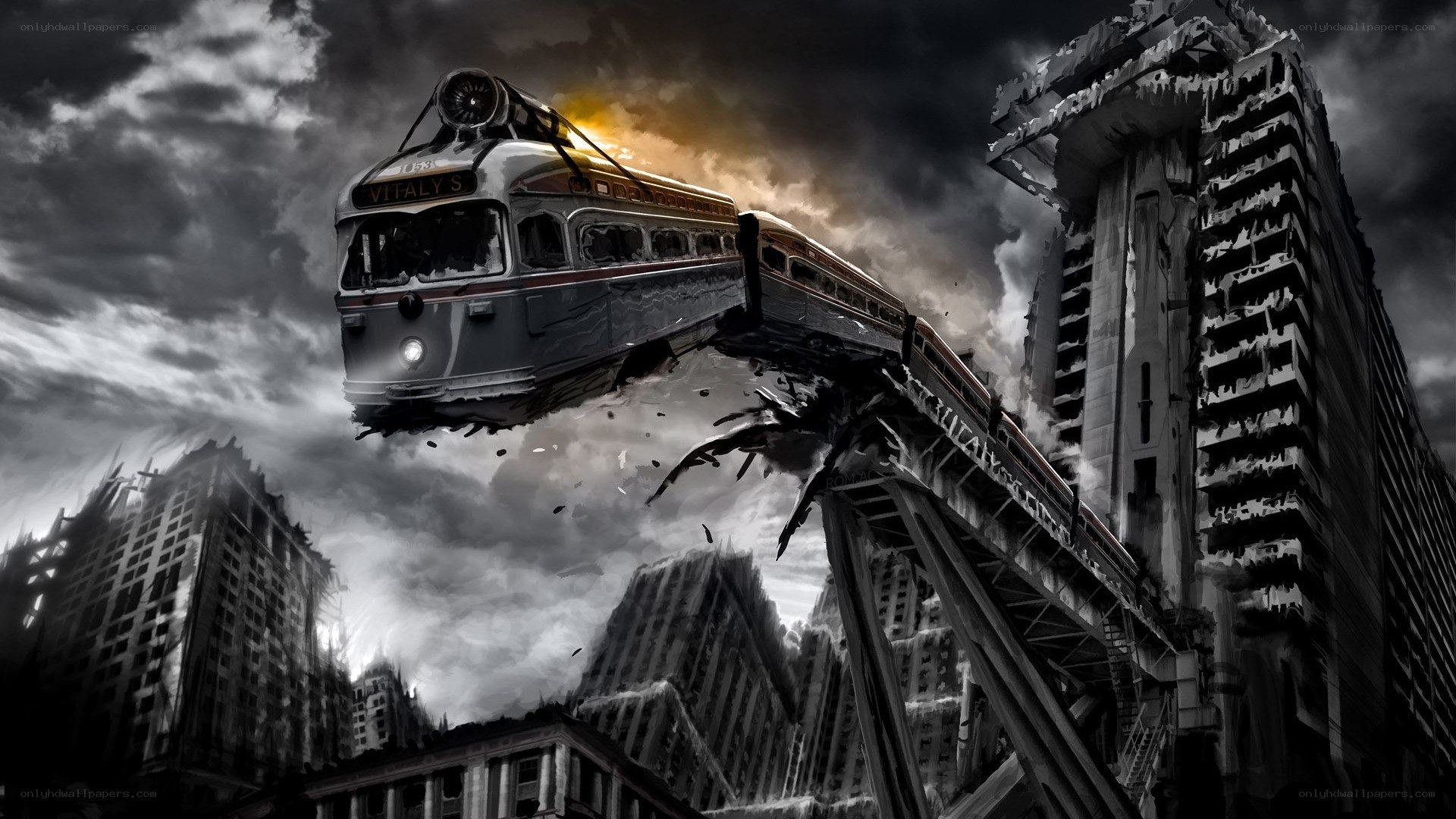 Apocalyptic train crash
