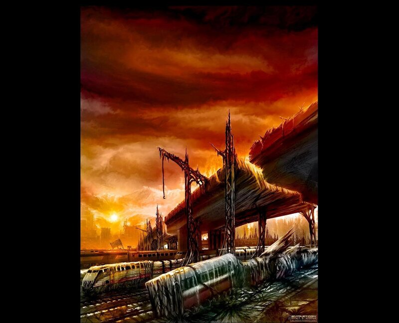 Apocalyptic train station