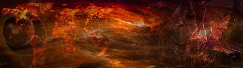 apocalyptic world with dragons