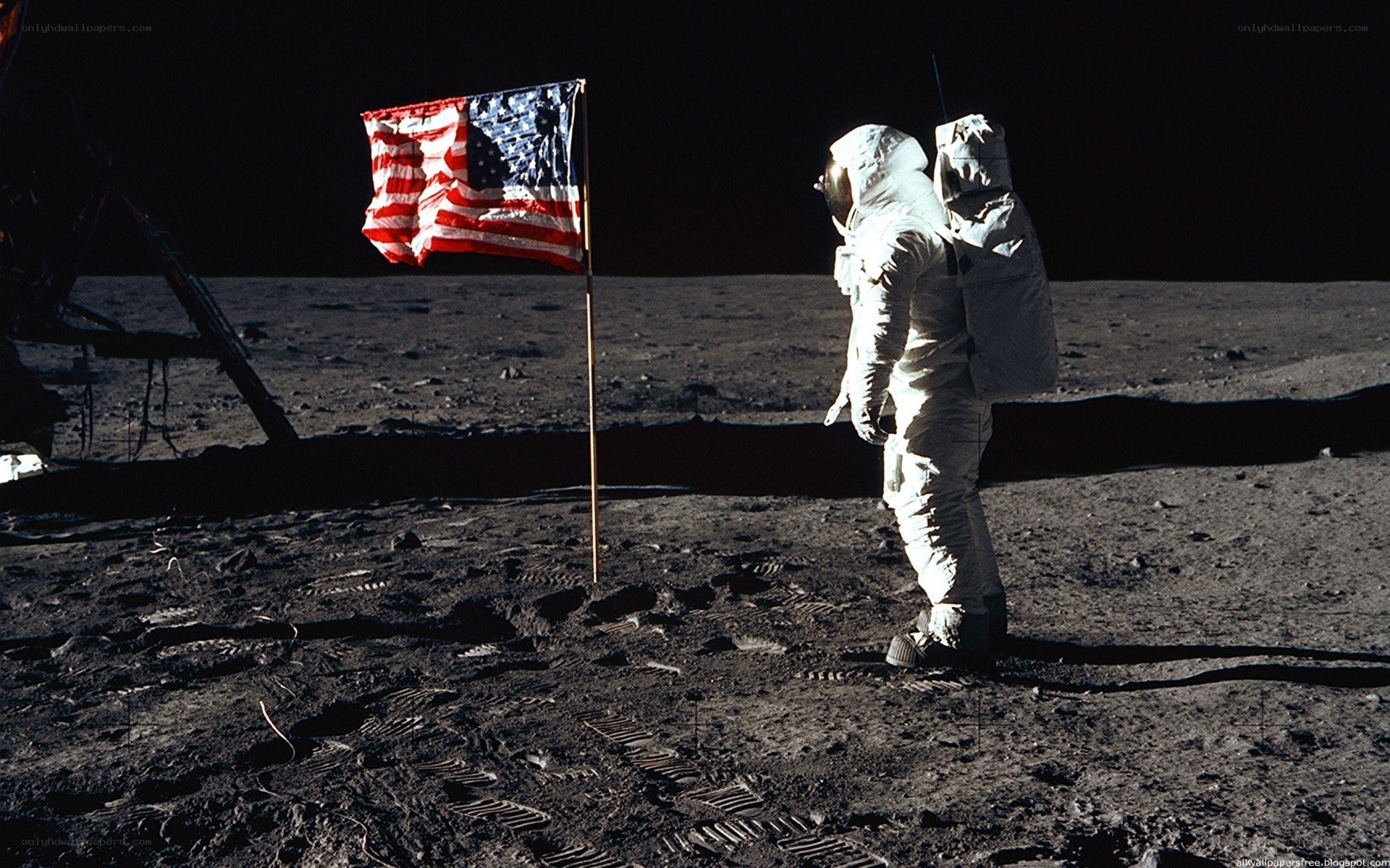 Apollo 11 astronaut on moon