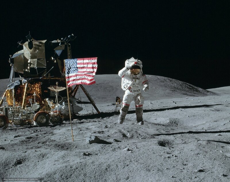 Apollo 11 astronaut on moon