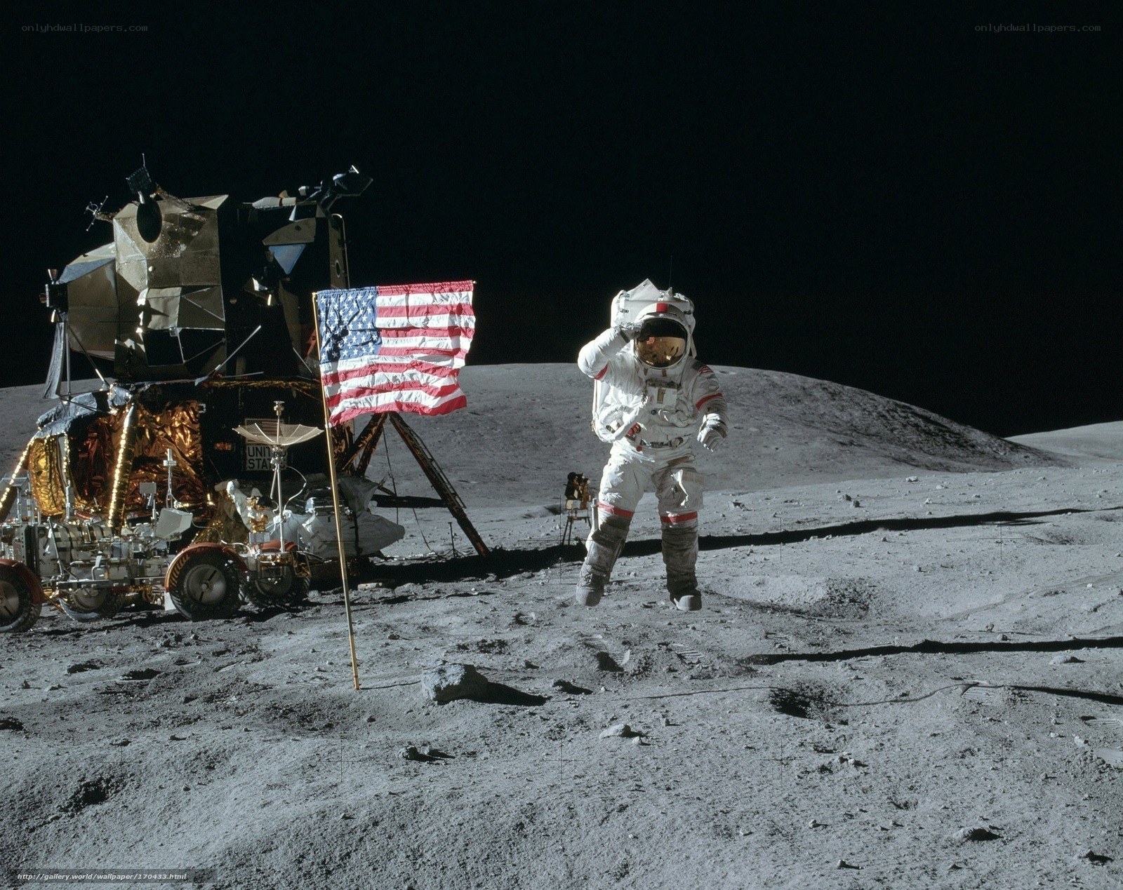Apollo 11 astronaut on moon