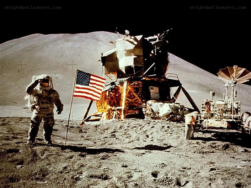 Apollo 11 astronaut on the Moon