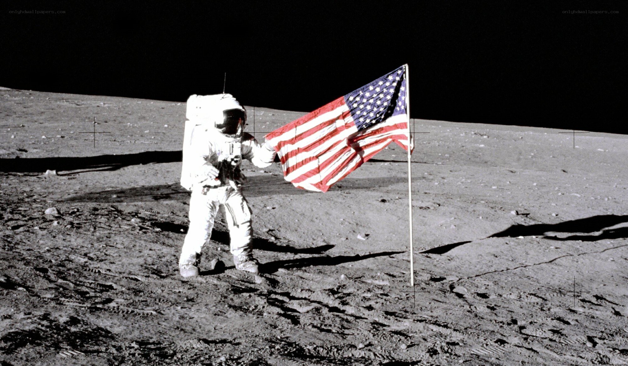 Apollo 11 astronaut on the Moon