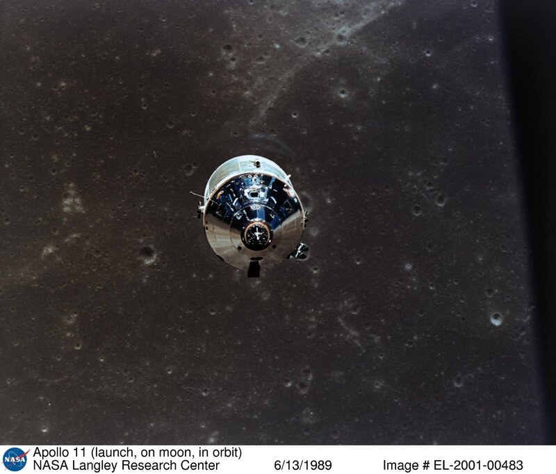 Apollo 11 in lunar orbit