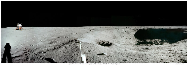 Apollo 11 moon landing panorama