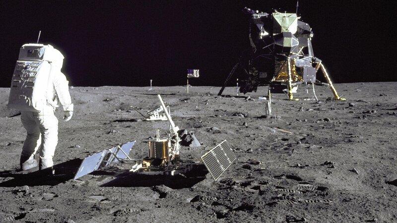 Apollo 15 astronaut on the Moon