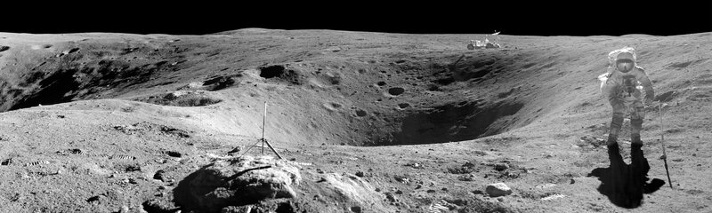 Apollo astronaut on the Moon