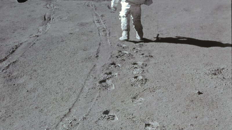 Apollo astronaut on the Moon