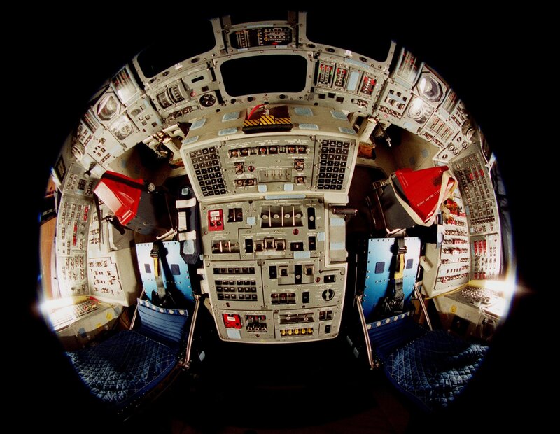 Apollo command module cockpit
