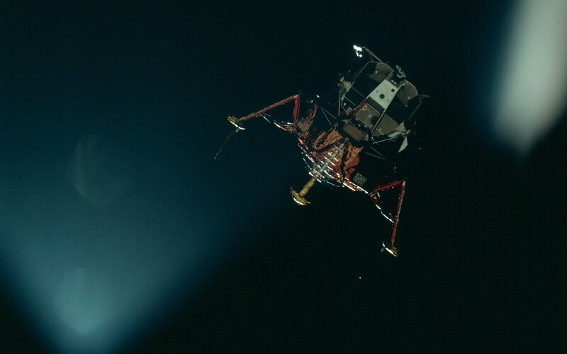 Apollo lunar module in space