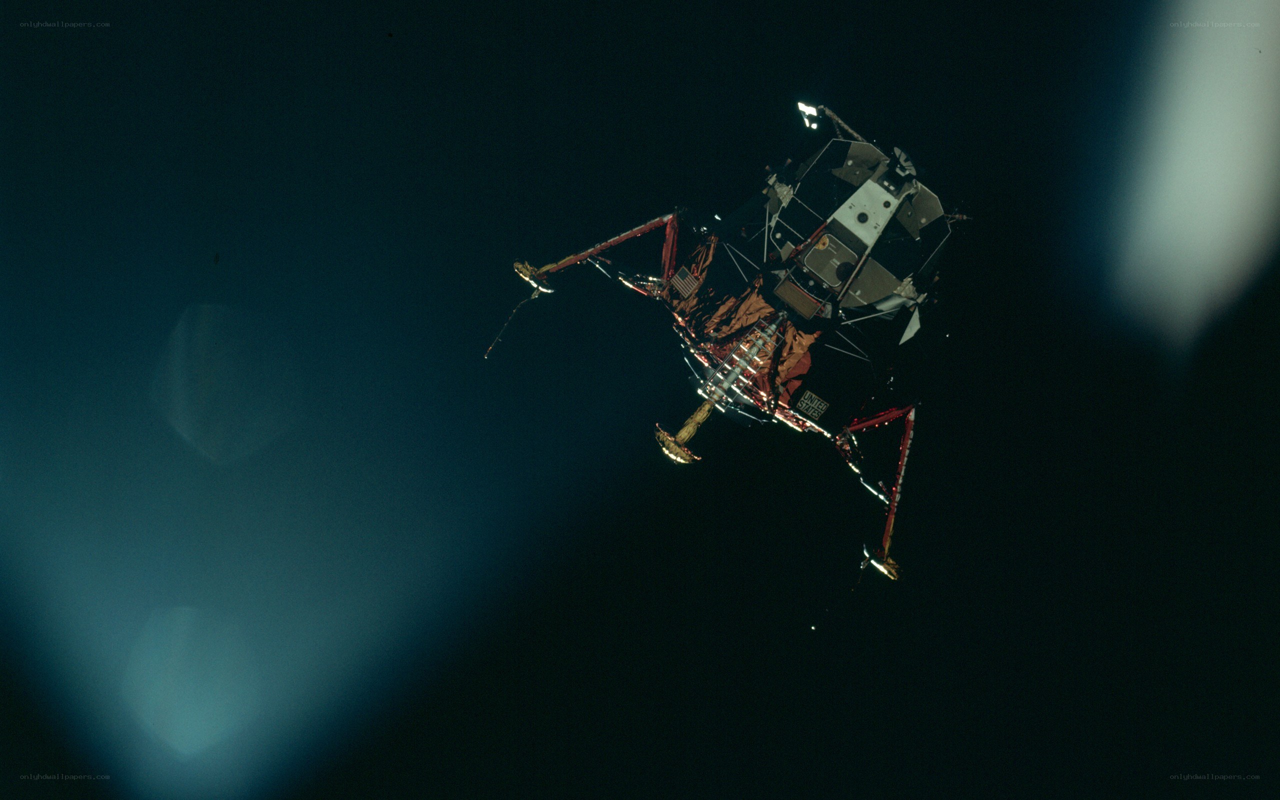 Apollo lunar module in space