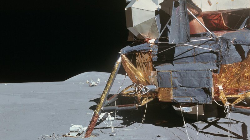 Apollo lunar module on the Moon