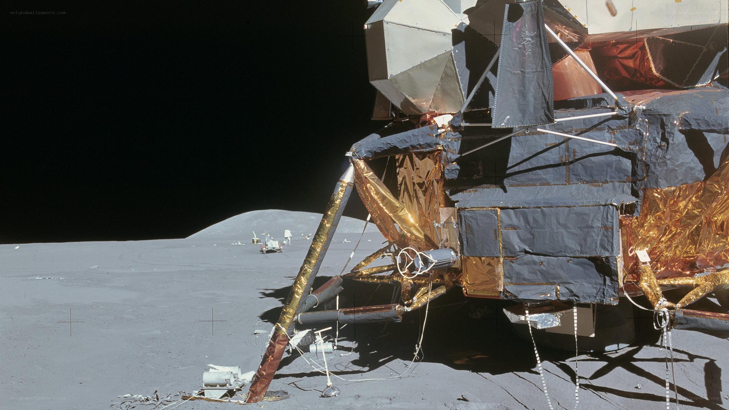 Apollo lunar module on the Moon