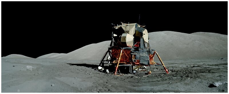 Apollo lunar module on the Moon