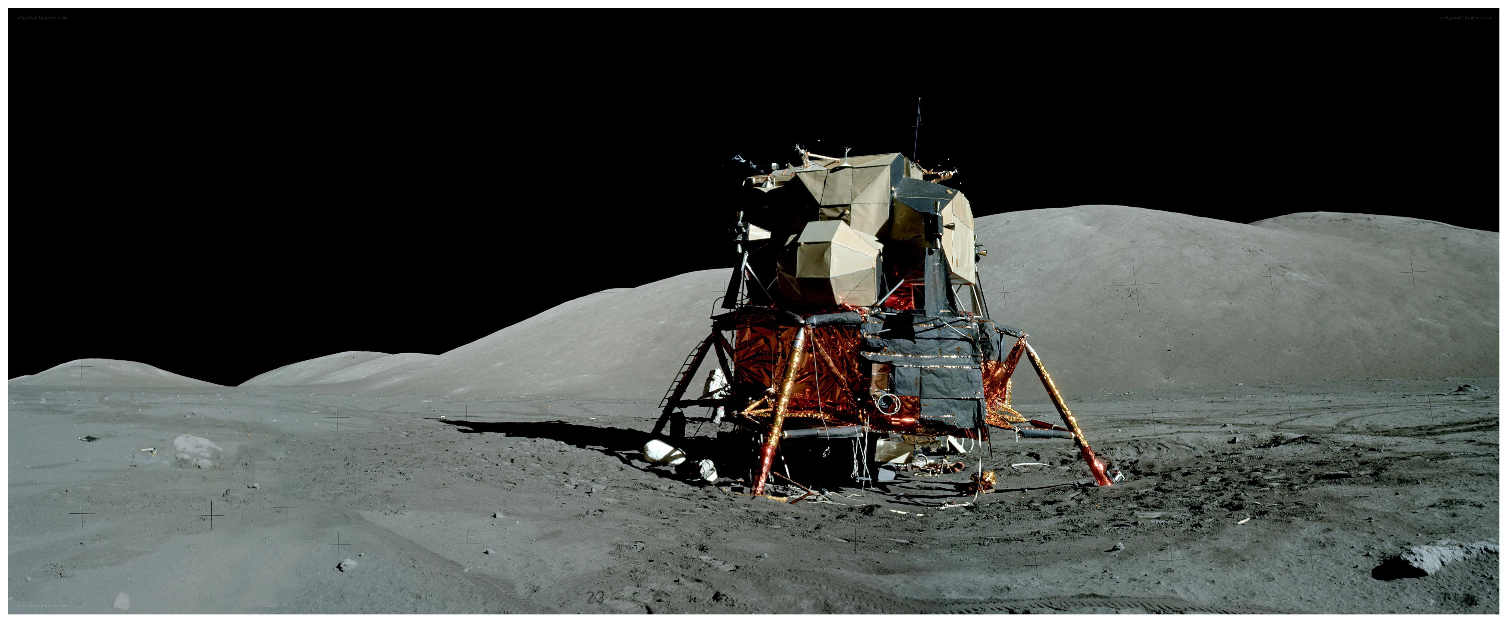 Apollo lunar module on the Moon