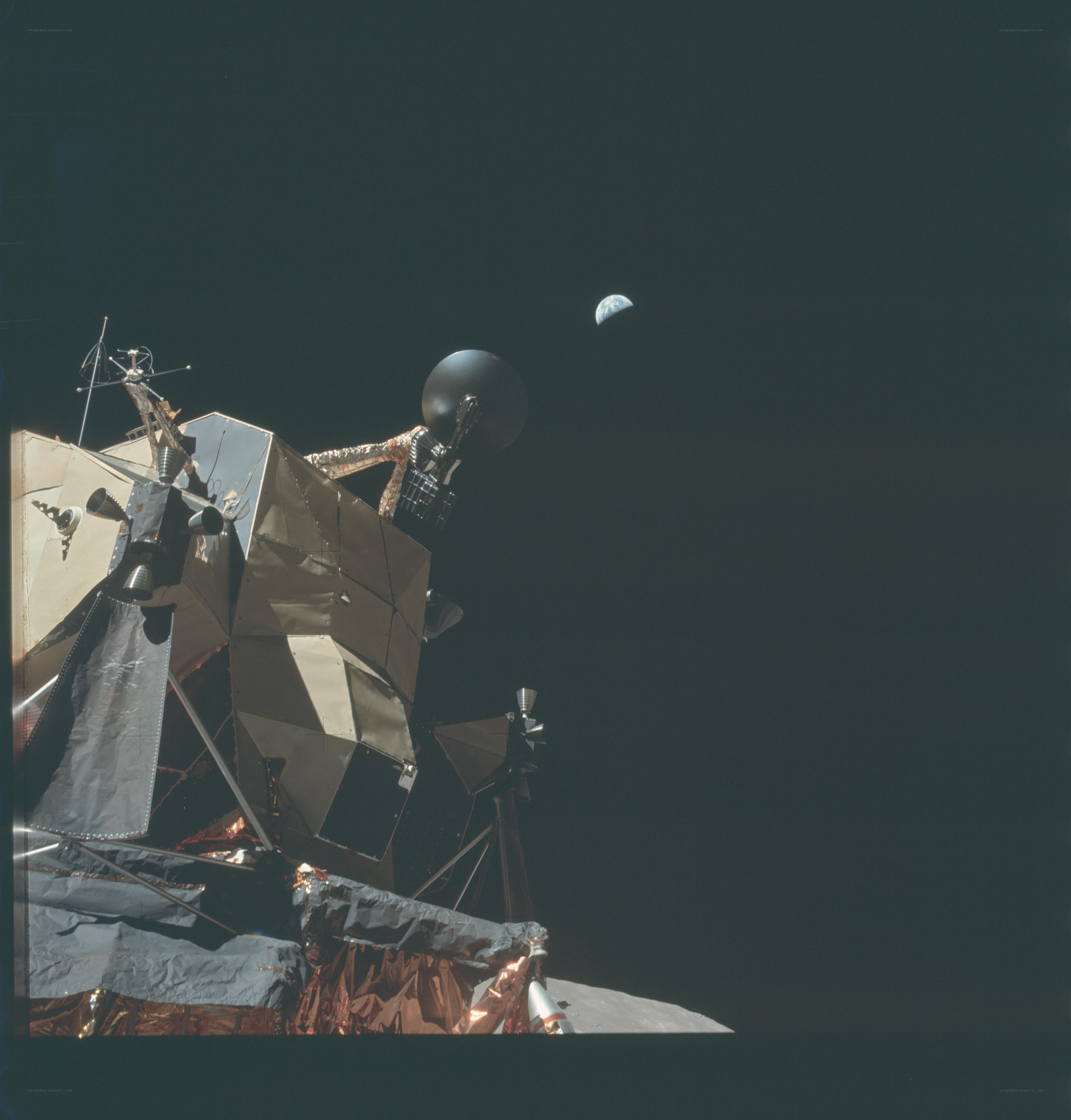 Apollo lunar module on the Moon