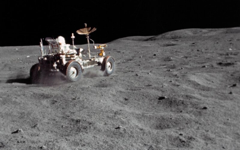 Apollo lunar rover on the Moon