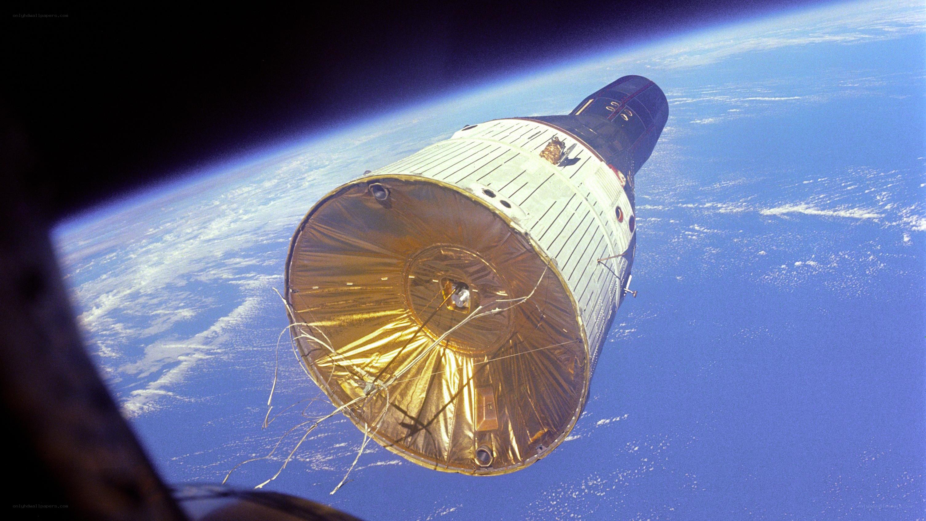 Apollo spacecraft in orbit