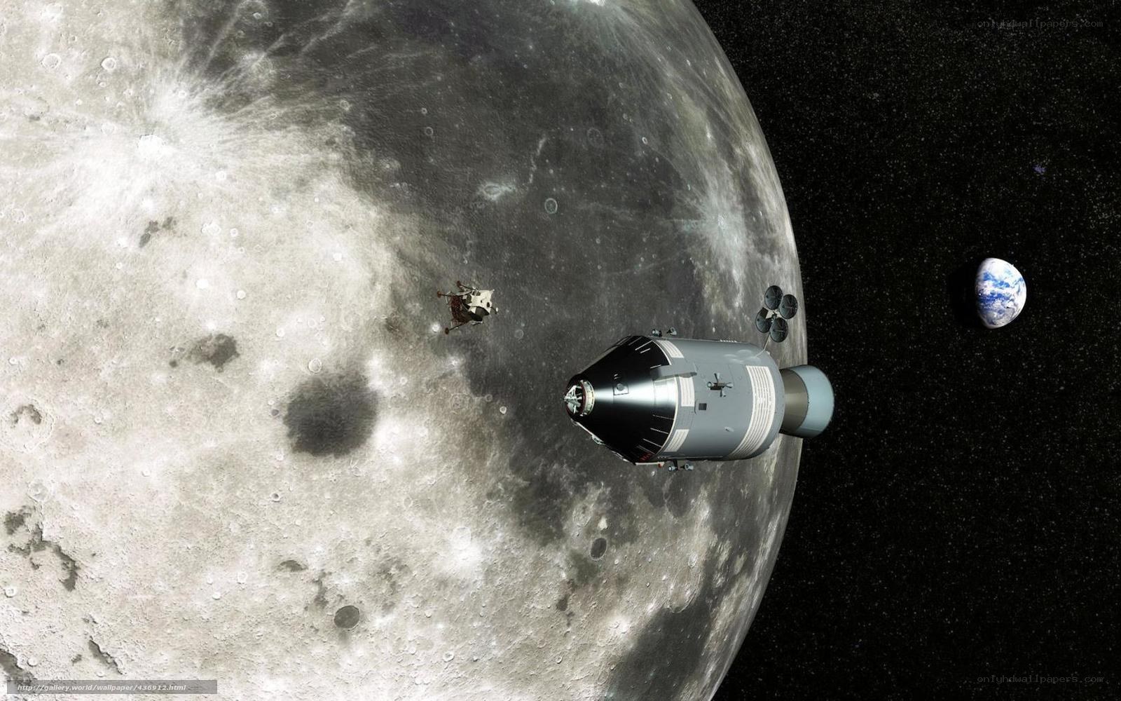 Apollo spacecraft near Moon