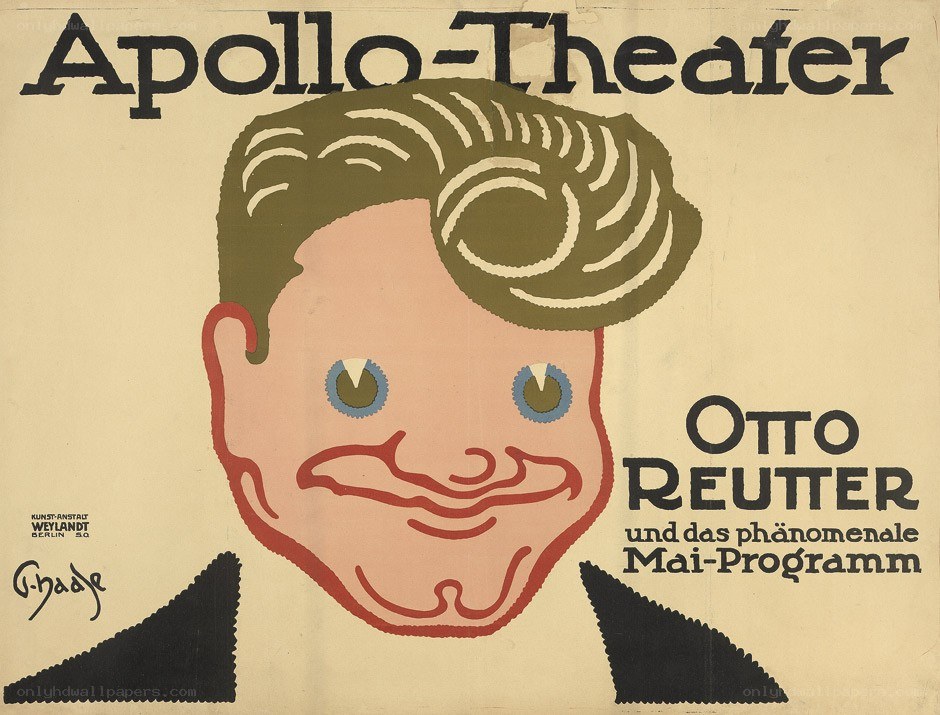 Apollo Theater poster with Otto Reutter